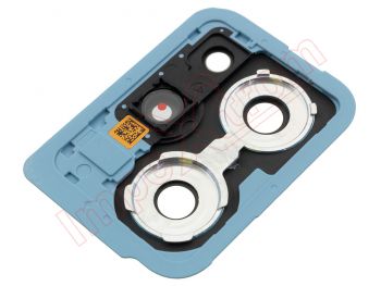 embellecedor / marco azul "horizon blue" con lentes de cámaras traseras para Xiaomi poco x5 pro 5g